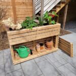 Refinishing IKEA outdoor furniture DIY Planter Box with Hidden Storage