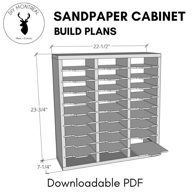 Multi Purpose Sandpaper Storage Cabinet – Free Woodworking Plan.com