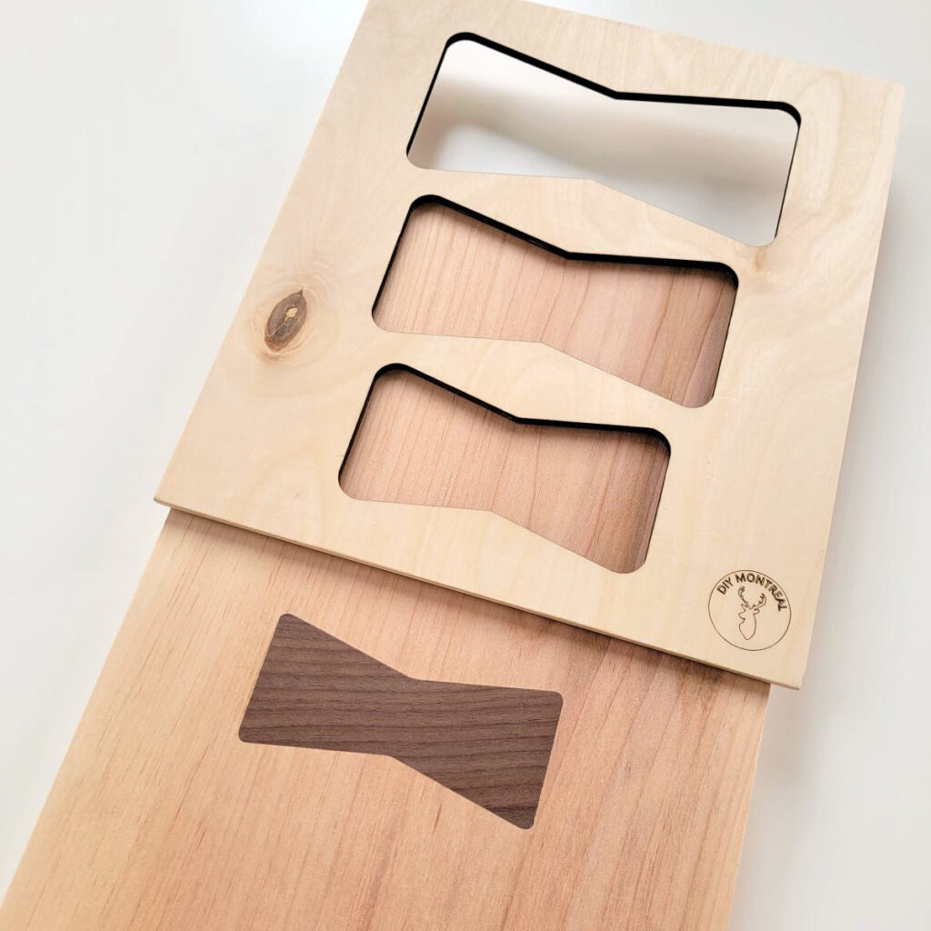 Bow Tie Inlay Router Template DIY Montreal