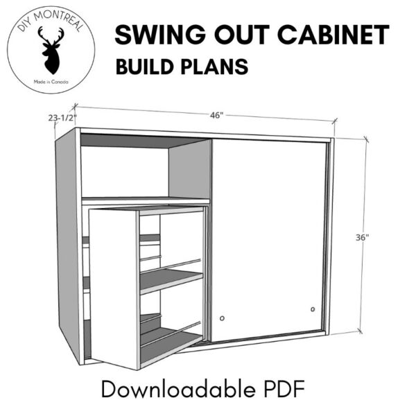 Swing Out Wall Cabinet With Sliding Doors | PDF Build Plans