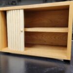 X Leg Coffee Table Tambour Door Cabinet
