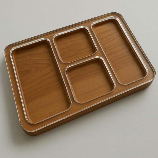 Valet Tray EDC | Rectangle 4-pocket | Acrylic Router Template