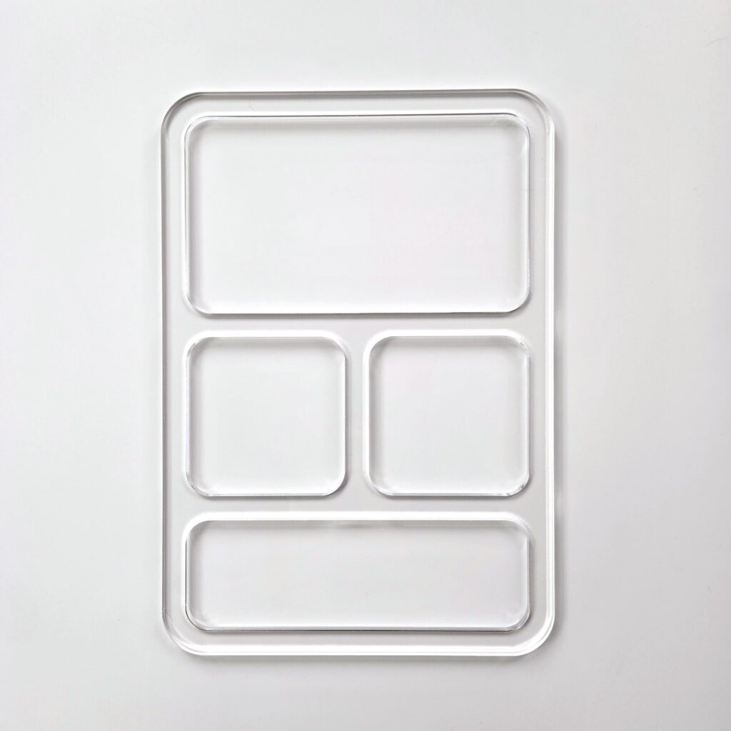 Valet Tray EDC | Rectangle 4-pocket | Acrylic Router Template - DIY ...