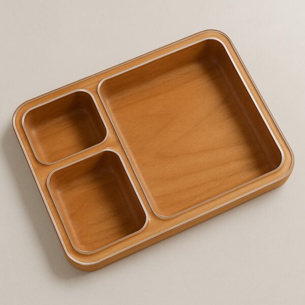 Valet Tray EDC | Rectangle 3-pocket (S-M-L) | Acrylic Router Template