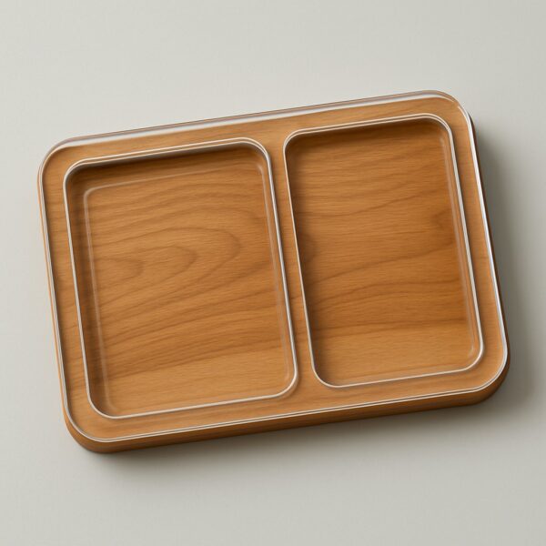 Valet Tray EDC | Rectangle 2-pocket | Acrylic Router Template
